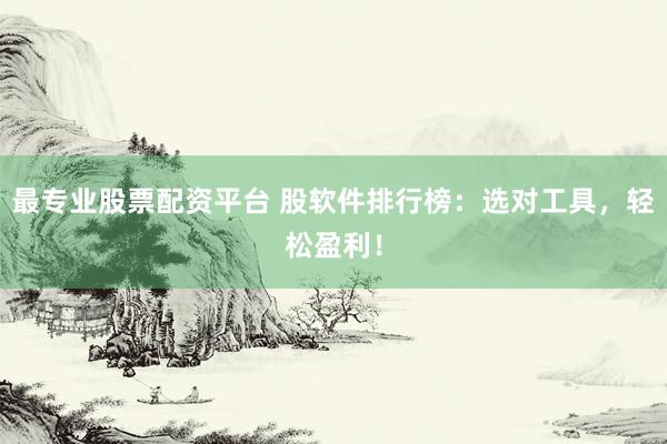 最专业股票配资平台 股软件排行榜：选对工具，轻松盈利！