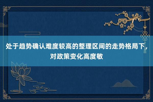 处于趋势确认难度较高的整理区间的走势格局下，对政策变化高度敏